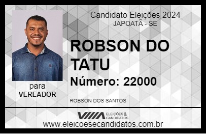 Candidato ROBSON DO TATU 2024 - JAPOATÃ - Eleições