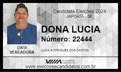 Candidato DONA LUCIA 2024 - JAPOATÃ - Eleições