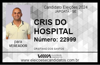 Candidato CRIS DO HOSPITAL 2024 - JAPOATÃ - Eleições