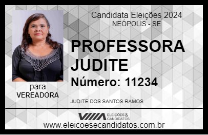 Candidato PROFESSORA JUDITE  2024 - NEÓPOLIS - Eleições