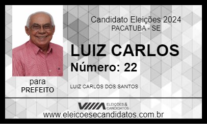 Candidato LUIZ CARLOS 2024 - PACATUBA - Eleições