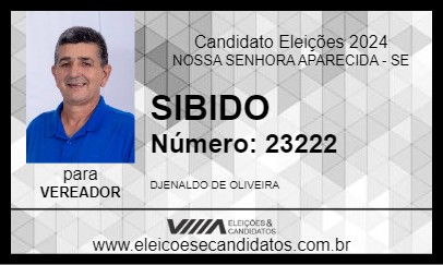 Candidato SIBIDO 2024 - NOSSA SENHORA APARECIDA - Eleições