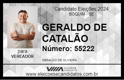 Candidato GERALDO DE CATALÃO 2024 - BOQUIM - Eleições