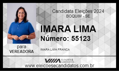 Candidato IMARA LIMA 2024 - BOQUIM - Eleições