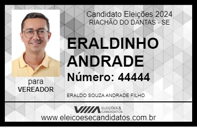 Candidato ERALDINHO ANDRADE 2024 - RIACHÃO DO DANTAS - Eleições