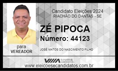 Candidato ZÉ PIPOCA 2024 - RIACHÃO DO DANTAS - Eleições