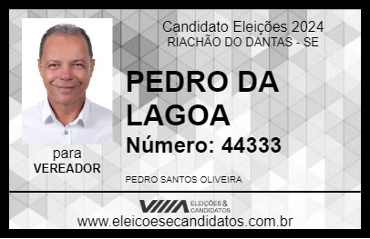 Candidato PEDRO DA LAGOA 2024 - RIACHÃO DO DANTAS - Eleições