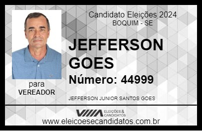 Candidato JEFFERSON GOES 2024 - BOQUIM - Eleições