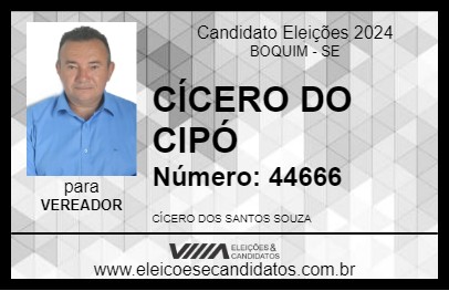 Candidato CÍCERO DO CIPÓ 2024 - BOQUIM - Eleições