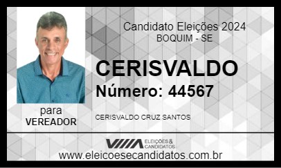 Candidato CERISVALDO 2024 - BOQUIM - Eleições