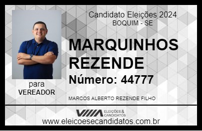 Candidato MARQUINHOS REZENDE 2024 - BOQUIM - Eleições