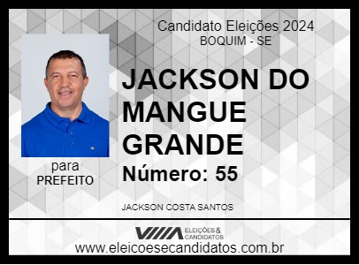 Candidato JACKSON DO MANGUE GRANDE 2024 - BOQUIM - Eleições