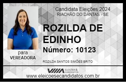 Candidato ROZILDA DE EDINHO 2024 - RIACHÃO DO DANTAS - Eleições