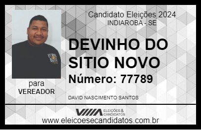 Candidato DEVINHO DO SITIO NOVO 2024 - INDIAROBA - Eleições