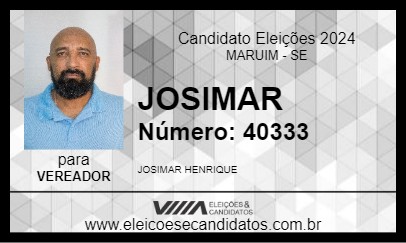 Candidato JOSIMAR 2024 - MARUIM - Eleições