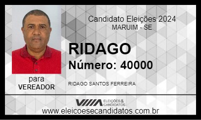 Candidato RIDAGO 2024 - MARUIM - Eleições