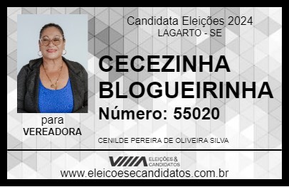 Candidato CECEZINHA BLOGUEIRINHA 2024 - LAGARTO - Eleições