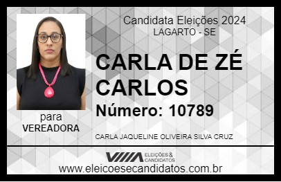 Candidato CARLA DE ZÉ CARLOS  2024 - LAGARTO - Eleições