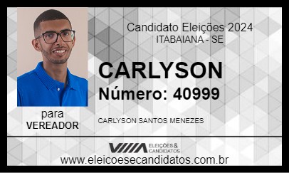 Candidato CARLYSON 2024 - ITABAIANA - Eleições