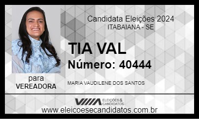 Candidato TIA VAL 2024 - ITABAIANA - Eleições