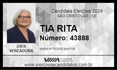 Candidato TIA RITA 2024 - SÃO CRISTÓVÃO - Eleições