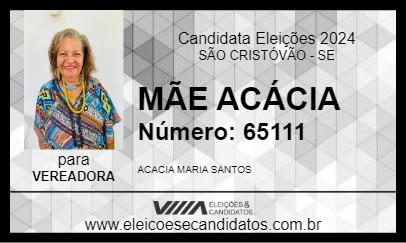 Candidato MÃE ACÁCIA 2024 - SÃO CRISTÓVÃO - Eleições