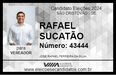 Candidato RAFAEL SUCATÃO 2024 - SÃO CRISTÓVÃO - Eleições