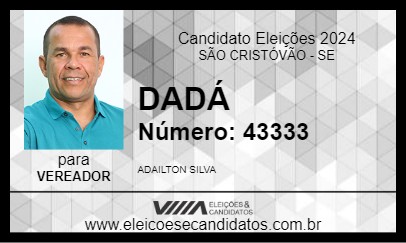 Candidato DADÁ 2024 - SÃO CRISTÓVÃO - Eleições