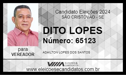 Candidato DITO LOPES 2024 - SÃO CRISTÓVÃO - Eleições