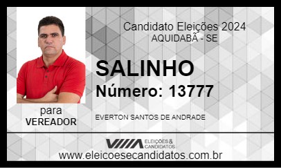 Candidato SALINHO 2024 - AQUIDABÃ - Eleições