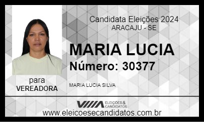 Candidato MARIA LUCIA 2024 - ARACAJU - Eleições