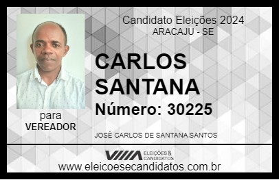 Candidato CARLOS SANTANA 2024 - ARACAJU - Eleições