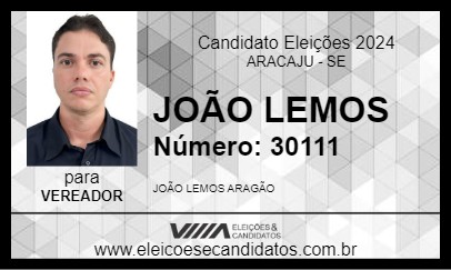 Candidato JOÃO LEMOS 2024 - ARACAJU - Eleições