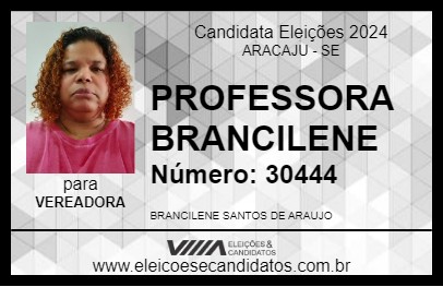 Candidato PROFESSORA BRANCILENE 2024 - ARACAJU - Eleições