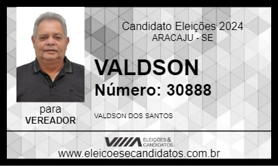 Candidato VALDSON 2024 - ARACAJU - Eleições