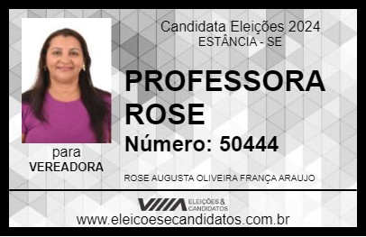 Candidato PROFESSORA ROSE 2024 - ESTÂNCIA - Eleições