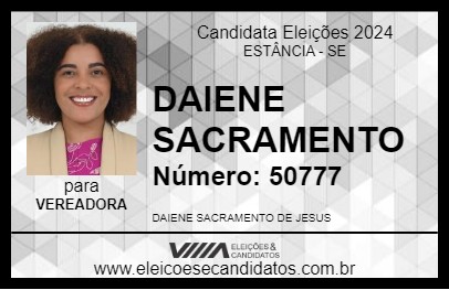 Candidato DAIENE SACRAMENTO 2024 - ESTÂNCIA - Eleições