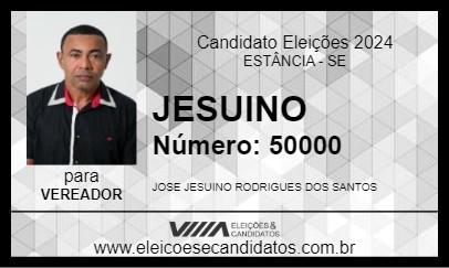 Candidato JESUINO 2024 - ESTÂNCIA - Eleições