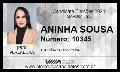 Candidato ANINHA SOUSA 2024 - MARUIM - Eleições