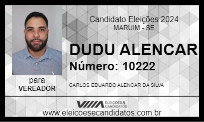 Candidato DUDU ALENCAR 2024 - MARUIM - Eleições