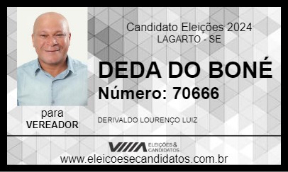 Candidato DEDA DO BONÉ 2024 - LAGARTO - Eleições