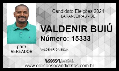 Candidato VALDENIR BUIÚ 2024 - LARANJEIRAS - Eleições