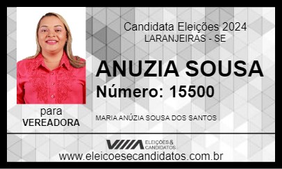 Candidato ANUZIA SOUSA 2024 - LARANJEIRAS - Eleições