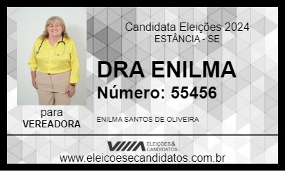 Candidato DRA ENILMA 2024 - ESTÂNCIA - Eleições