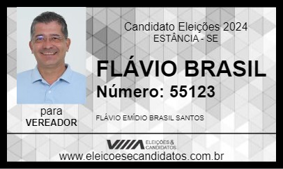 Candidato FLÁVIO BRASIL 2024 - ESTÂNCIA - Eleições