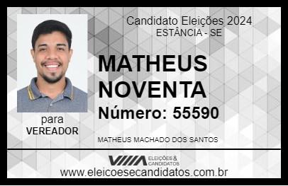 Candidato MATHEUS NOVENTA 2024 - ESTÂNCIA - Eleições