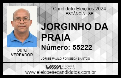 Candidato JORGINHO DA PRAIA 2024 - ESTÂNCIA - Eleições