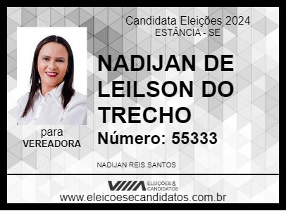 Candidato NADIJAN DE LEILSON DO TRECHO 2024 - ESTÂNCIA - Eleições