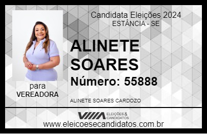 Candidato ALINETE SOARES 2024 - ESTÂNCIA - Eleições