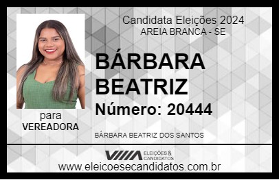 Candidato BÁRBARA BEATRIZ 2024 - AREIA BRANCA - Eleições